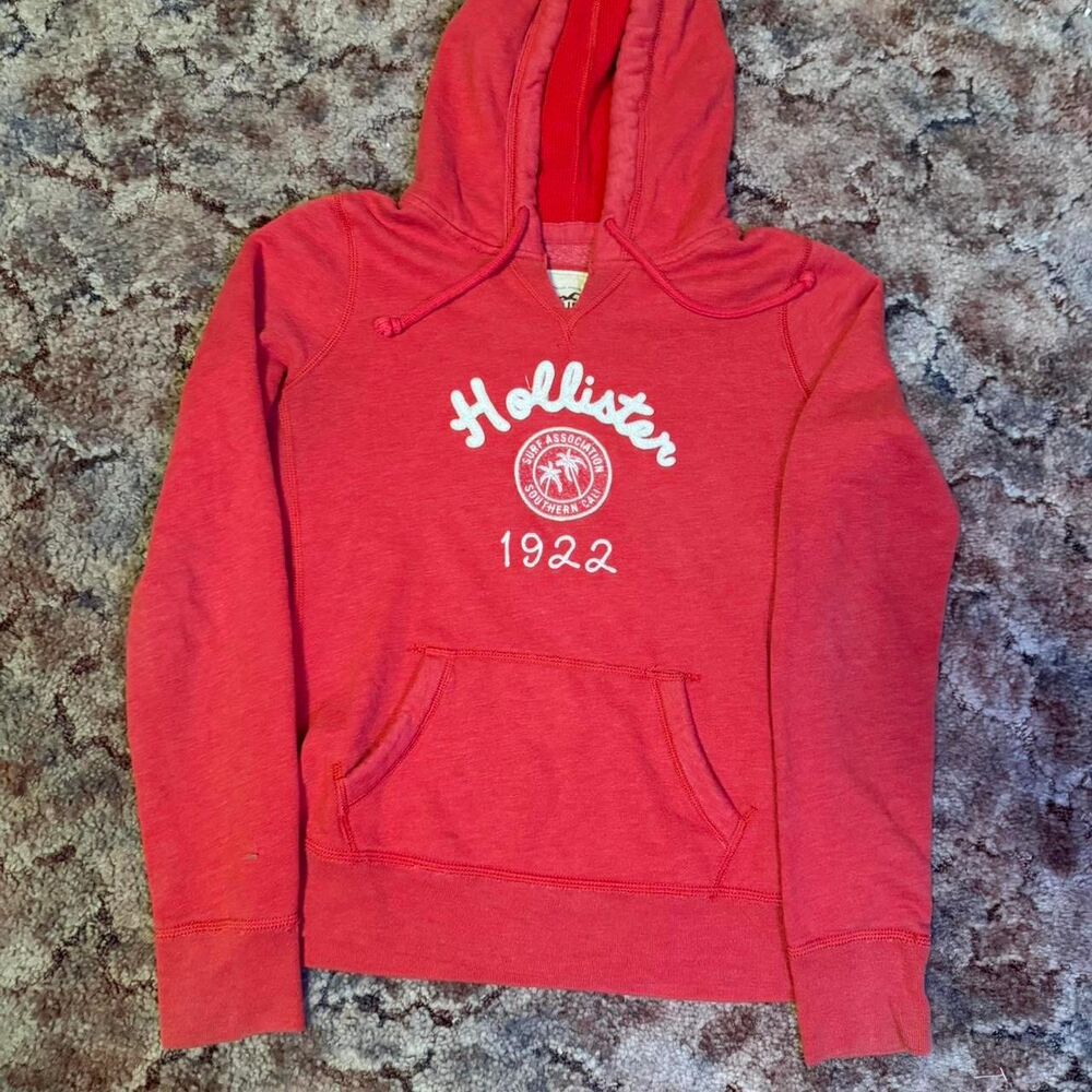 Vintage 00s Embroidered Hollister Women’s SIze Large Hoodie Y2K Surf